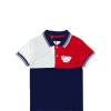 Always On Top Red & White Penal polo Shirt - Navy Blue