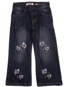 Bloomig Water Lilly Flapper Denim Pant - Charcoal