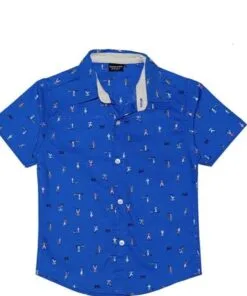 Boys Party Cotton Casual Shirt - Royal Blue