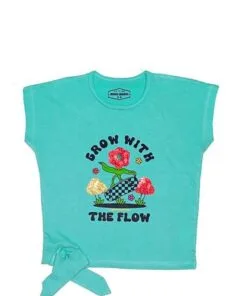 Grow With The Flow Sequins Tee Shirt - Sea Green
