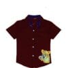 Happy Lion Baby Cotton Casual Shirt - Maroon