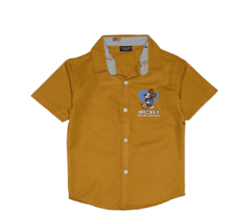 Mickey Life Is Fun Casual Shirt - Mustard