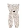 Mini Floral Print Cotton Jumpsuit - White