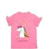 Pretty Unicorn With Sequence Tee Shirt - Pink