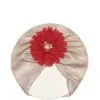 Red Flower Moon Light Turban Cap For Babies - Skin