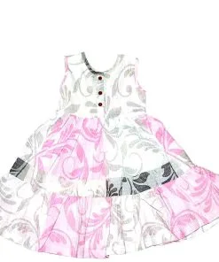 Florals Print Penals Cotton Maxi - White
