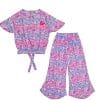 Happy Princess Fis Cut Lawn Top & Flapper - Pink & Blue