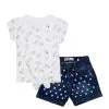 Pinapple Knot Tee Shirt & Polka Dot Denim Shorts