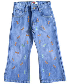 Candy Flapper Denim Pant - Sky Blue