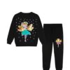 Fairy Doll Fleece Sequin Tracksuit - Black