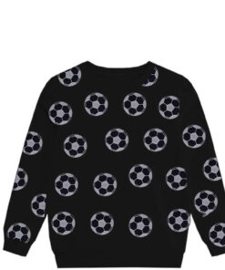 Football All-Over Fleece Sweatshirt - Black