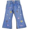 Forever Smile Flapper Denim Pants - Light Blue