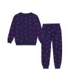 Hearts Printed Fleece Tracksuits - Navy Blue
