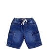 Smart Cargo Pocket Denim Shorts - Blue