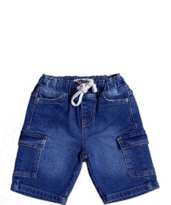 Smart Cargo Pocket Denim Shorts - Blue