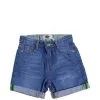 Stylish Bottom Fold Denim Shorts - Sky Blue