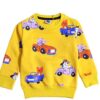 Toy Cars Fleece Sweatshirt - Yellow