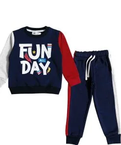 Fum All Day Penal Fleece Tracksuit - Navy Blue