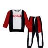 Unique Penals Style Fleece Tracksuits - White Black & Red