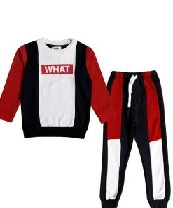 Unique Penals Style Fleece Tracksuits - White Black & Red