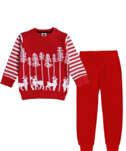 White Stag Striper Sleeves Fleece Tracksuit - Red