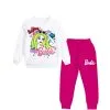 Be You Barbie Style Fleece Tracksuit - White & Shocking Pink