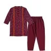 Colorful Florals Pashmina Kurti & Trouser - Maroon