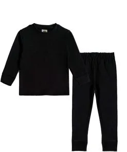 Kids Rib Inner Suit - Black