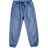Smart Look Cross Pocket Jogger Denim Pant - Light Blue