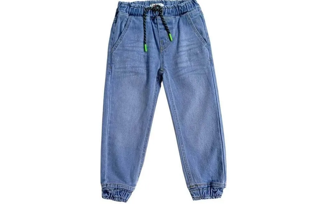 Smart Look Cross Pocket Jogger Denim Pant - Light Blue