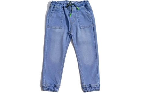Square Cross Pocket Joggers Denim Pant - Sky Blue