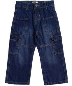 Unique Style Baggy Fit Denim Pant - Dark Blue
