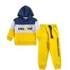 Kangroo Sport Penal Hoodie Tracksuit - Blue & Yellow