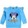 Minnine Bow Fleece Sweatshirt - Blue