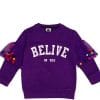 Belive in Love Colorfull Balls Fleece Sweatshirt - Purple