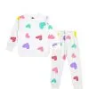 I Love Hearts Fleece Tracksuit - Egg White