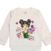 Love Girl Sequin Fleece Sweatshirt - Off White