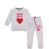 MIU Swquin Red Heart Fleece Tracksuit - Grey