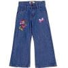 Minnie Bow Flapper Denim Pant - Mid Blue