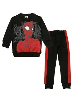 Power up Siderman Fleece Tracksuit - Black