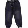 Square Cross Pocket Joggers Denim Pant - charcoal
