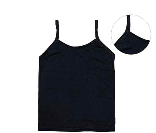 Baby Girls Cotton Vest - Black