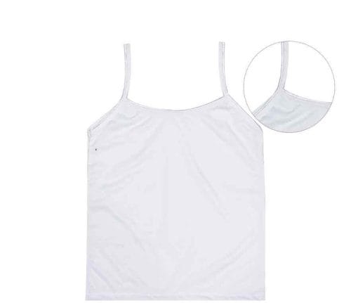 Baby Girls Cotton Vest - White