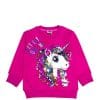 Better Together Sequin Unicorn Fleece Sweatshirt- Shocking Pink