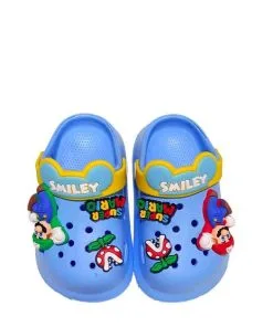 Smiley Super Mario Kids Clogs - Blue