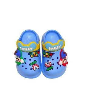 Smiley Super Mario Kids Clogs - Blue