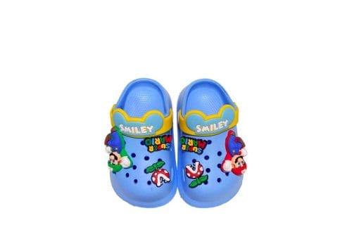 Smiley Super Mario Kids Clogs - Blue