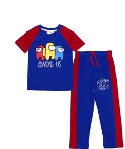 Amoung Us Reglon Tee & Trouser - Royal Blue & Red