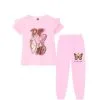 Be Find Sequin Butterfly Tee & Trouser - Baby Pink