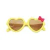 Bow Heart Shape Sunglasses - Yellow
